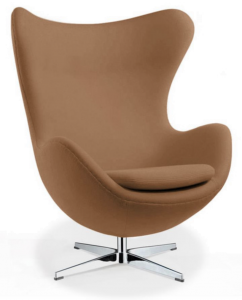 Sessel Egg Chair Kaschmir-17 (cashmere brown)-chair and ottoman