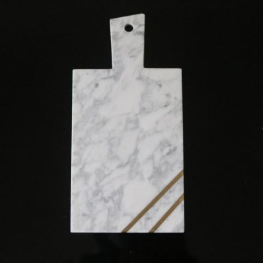 Weiße Marmor Servierplatte 15x30 cm 2er Set